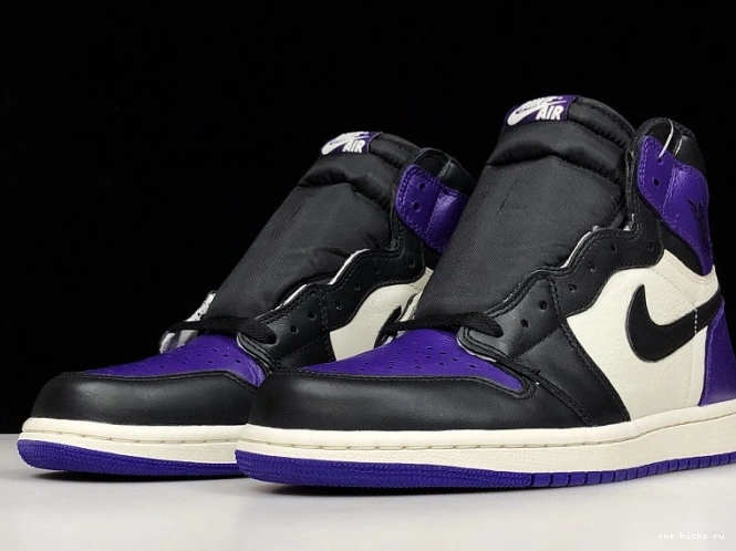 Rep Onekick Court Jordan 1 555088-501 Purple Air 0712